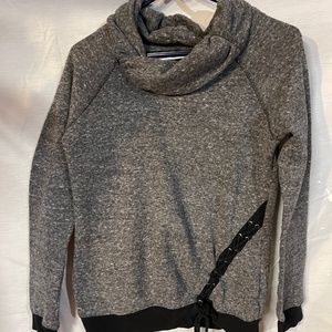 Gray cowl neck shirt